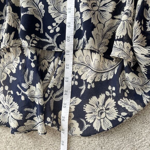 Lauren Ralph Silk Maxi Skirt 14W Floral Cottage Core Dainty Coquette Asymetrical - Picture 8 of 8